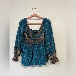 Western printed blouse